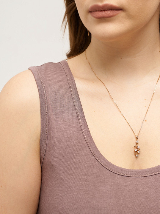 Майка вискозная однотонная шоколад