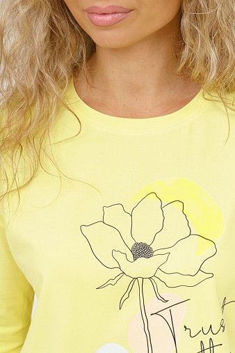 Лонгслив Николь лимон