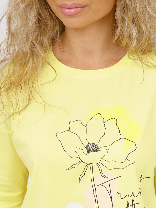 Лонгслив Николь лимон