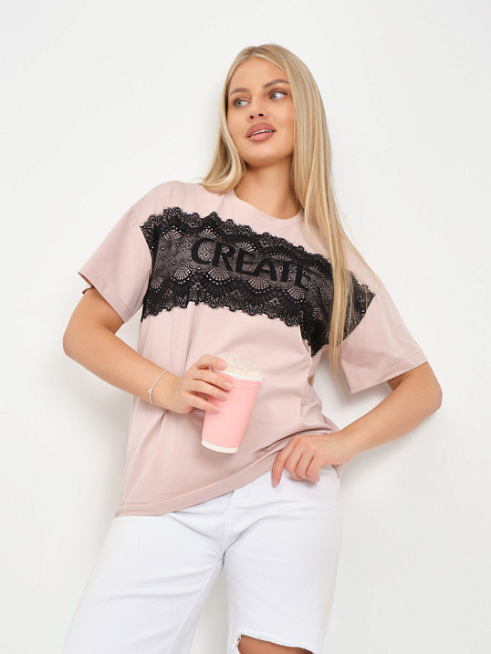 Футболка женская Юна пудра