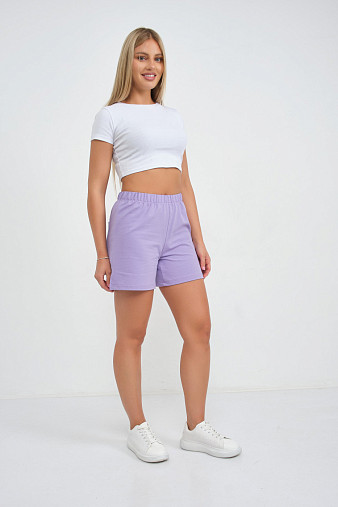 Шорты женские Барбара футер лаванда