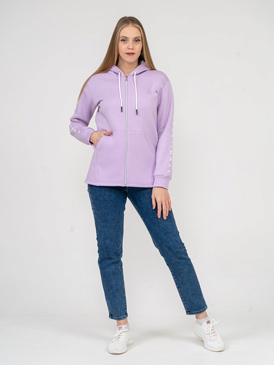 Толстовка женская Гамма на молнии лаванда