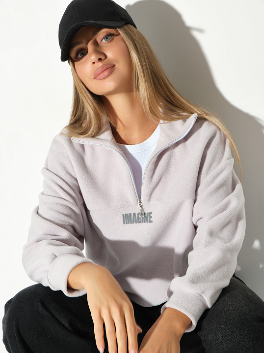 Толстовка жен. Тренд-2 флис дымчатый