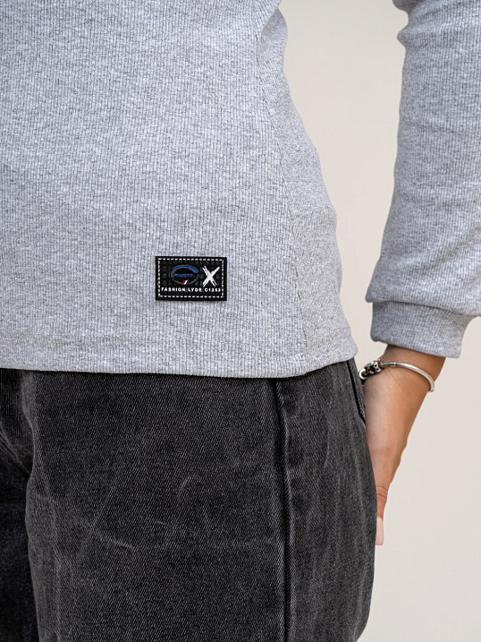 Джемпер Валери серый меланж