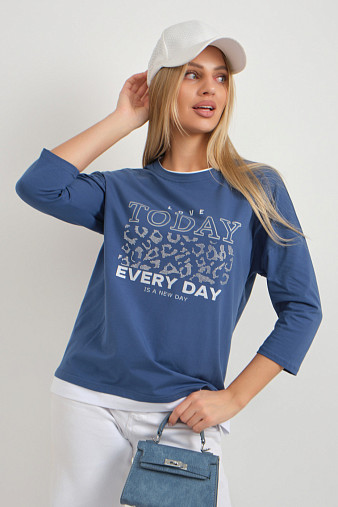 Лонгслив женский Лео св.индиго