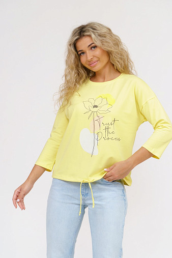 Лонгслив Николь лимон