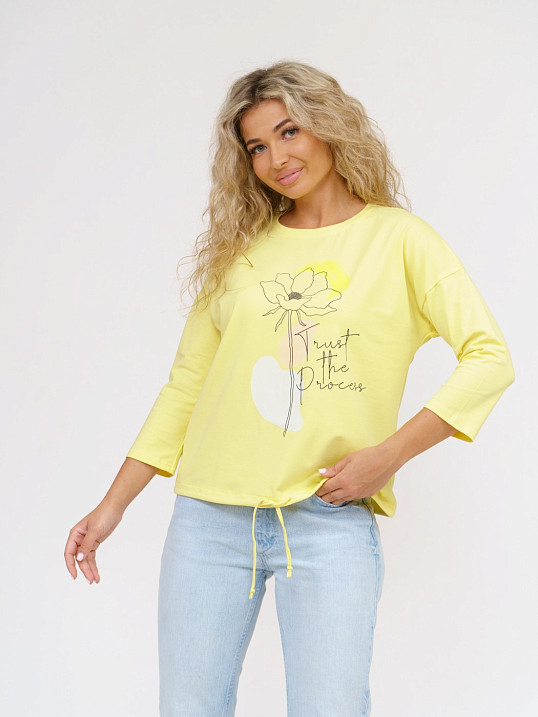 Лонгслив Николь лимон