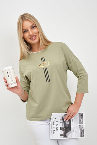 Лонгслив женский Мадлен фисташка