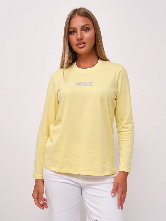 Лонгслив женский Сигма лимон