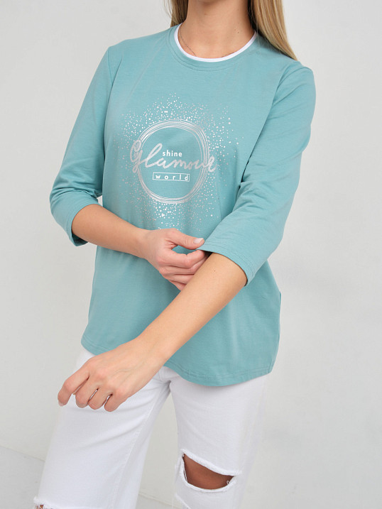 Лонгслив женский Магия аква