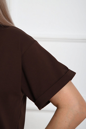 Футболка женская Классика шоколад