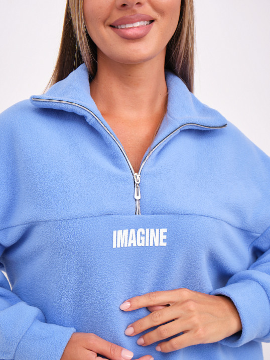 Толстовка жен. Тренд-2 флис голубой