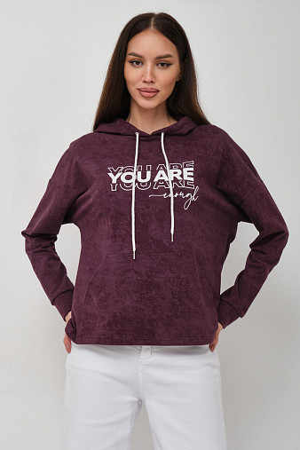 Толстовка женская Винтаж баклажан