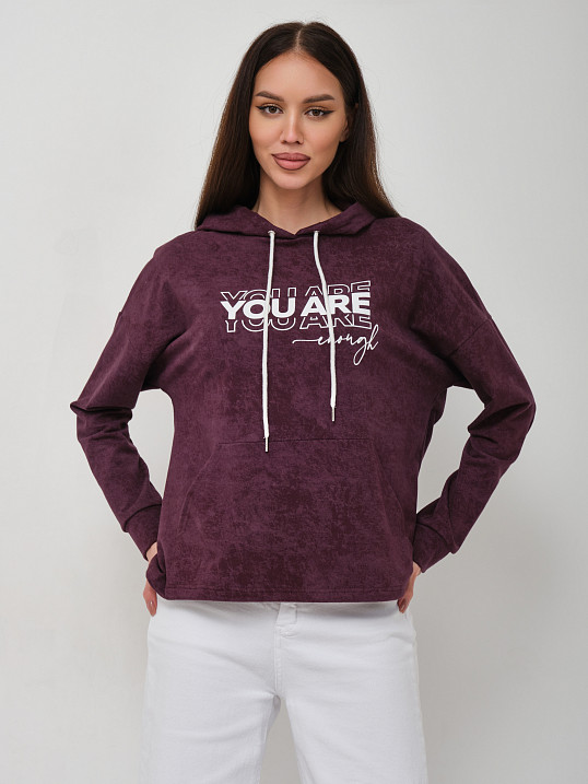 Толстовка женская Винтаж баклажан