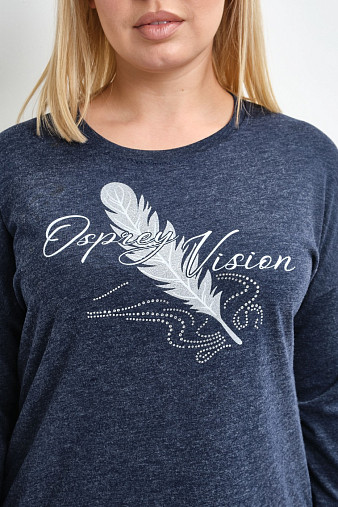 Лонгслив женский Шармэль синий