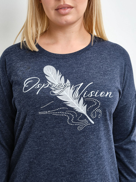 Лонгслив женский Шармэль синий