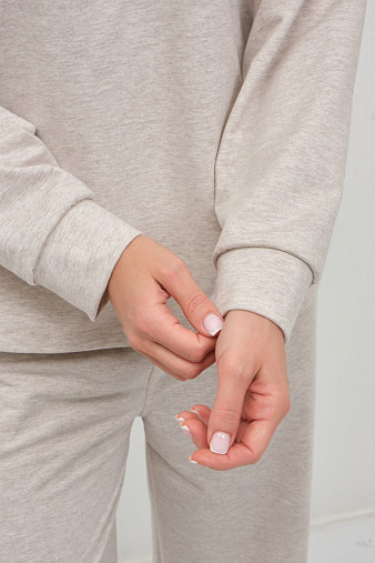 Костюм женский Верона однотонный беж/меланж