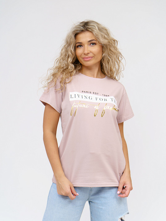 Футболка женская Имидж пыльная роза