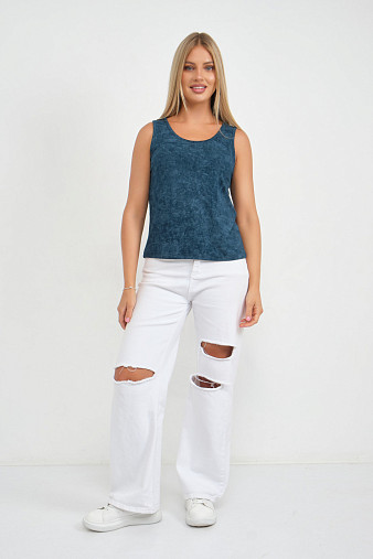 Майка вискозная варенка петроль