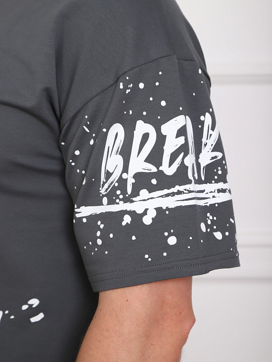 Футболка мужская Дорс футер серый