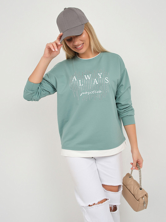 Свитшот женский Кетти св.изумруд