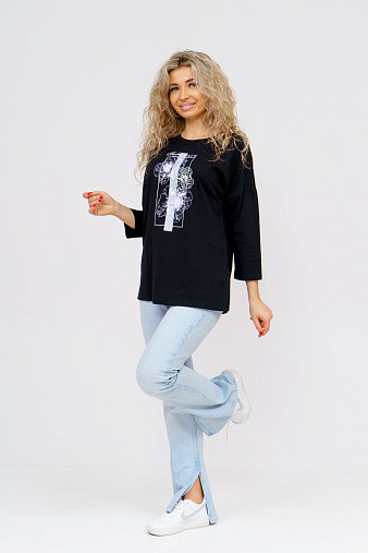 Лонгслив Стиль черный