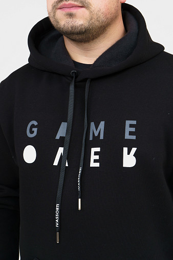 Костюм мужской Тайм черный 3-х нитка начес