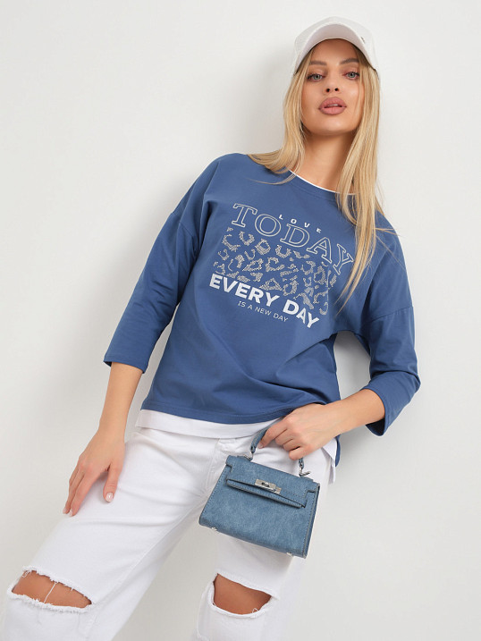 Лонгслив женский Лео св.индиго