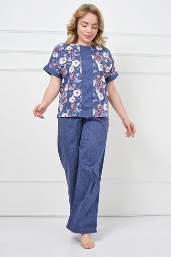 Костюм Моника индиго/цветы