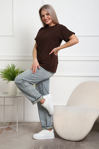 Футболка женская Классика шоколад