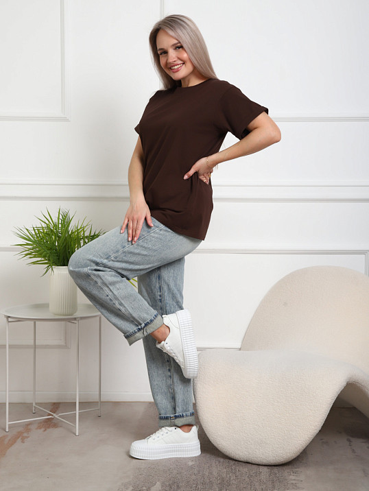Футболка женская Классика шоколад
