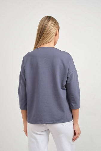 Свитшот женский Шрифт т.серый