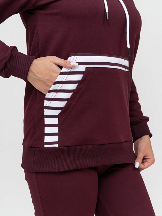 Костюм Шик полоса марсала