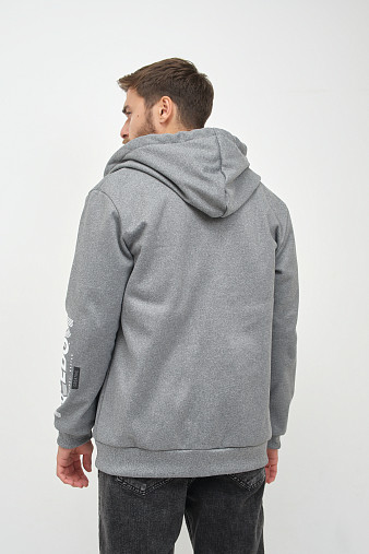 Толстовка муж. Дэнди 3-х нитка начес серый