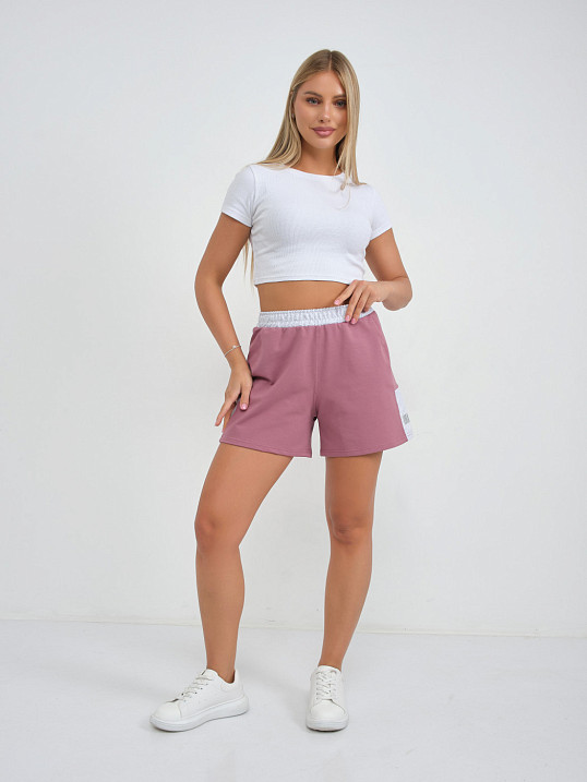 Шорты женские Рокси футер брусника