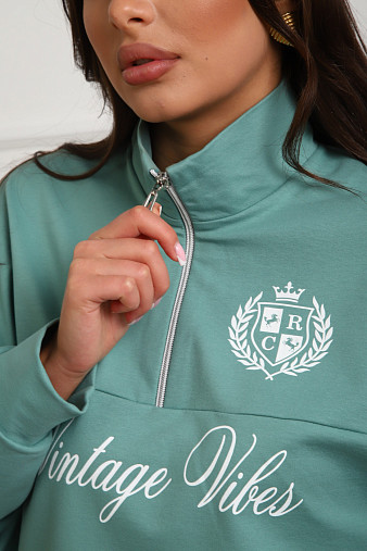 Костюм женский Верона однотонный св.изумруд