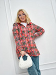 Рубашка Азарт-2 набивная красный/клетка