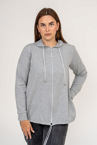 Толстовка женская Мираж футер серый