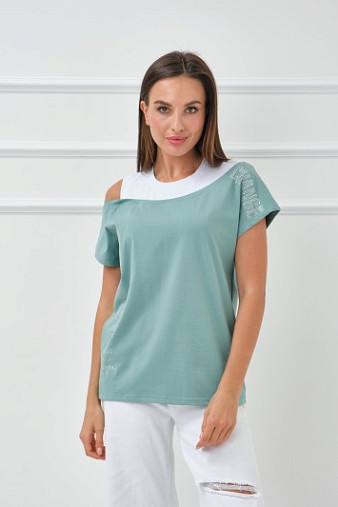 Футболка женская Мирэль изумруд
