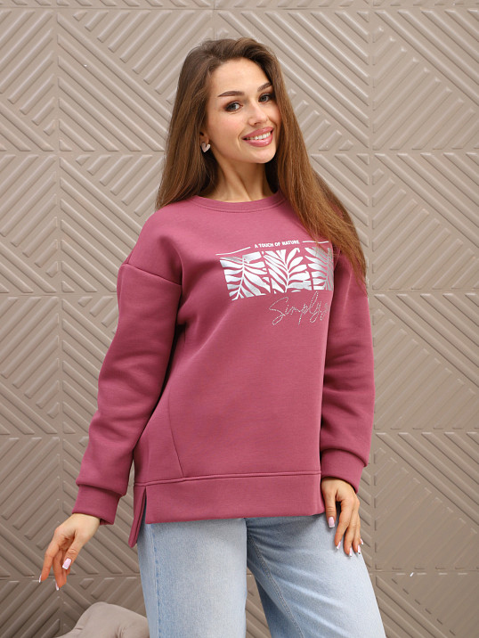 Свитшот женский Флёр брусника