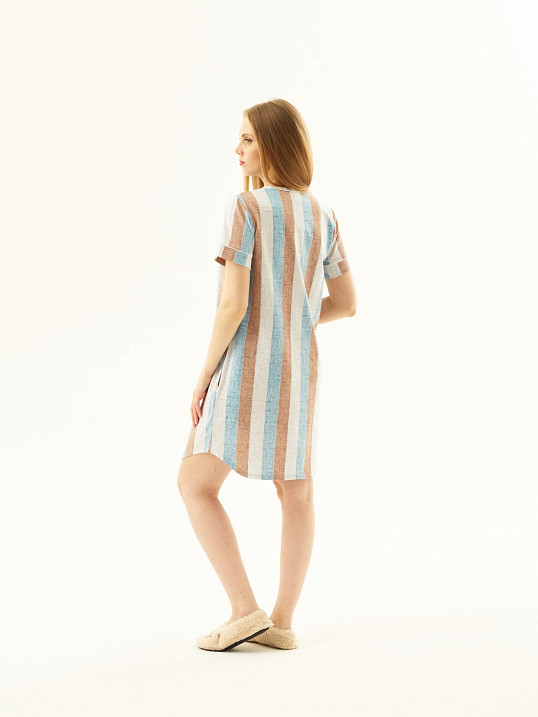 Туника Палитра голубой/полоса