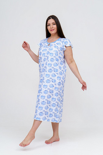 Ночная сорочка Крыло голубой
