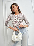 Лонгслив Флирт экрю/леопард
