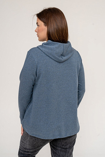 Толстовка женская Мираж футер индиго