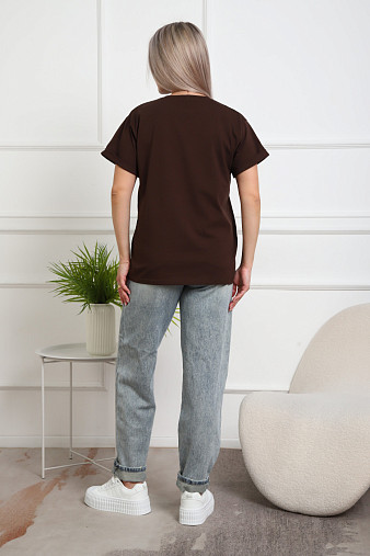 Футболка женская Классика шоколад