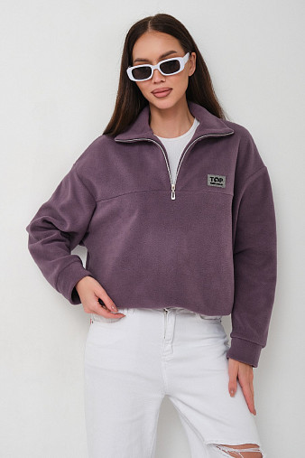 Толстовка жен. Тренд флис т.лиловый