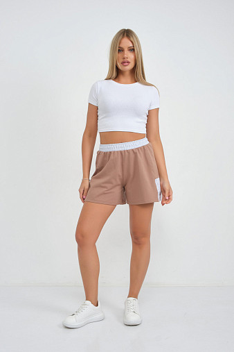 Шорты женские Рокси футер песочный