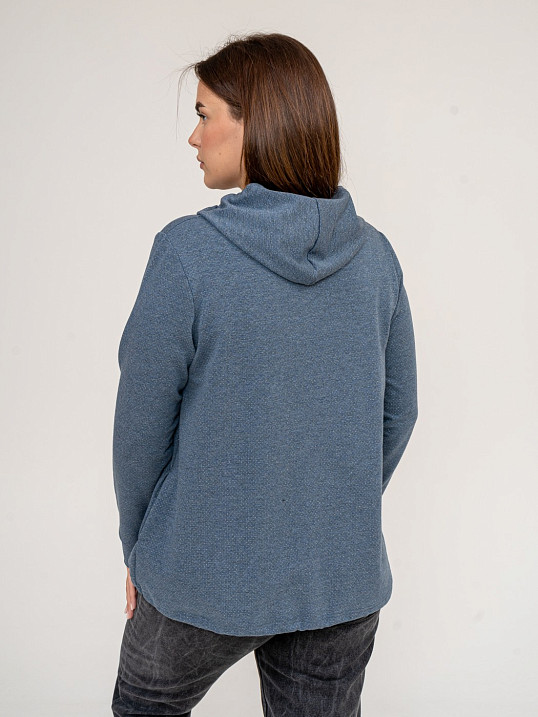 Толстовка женская Мираж футер индиго