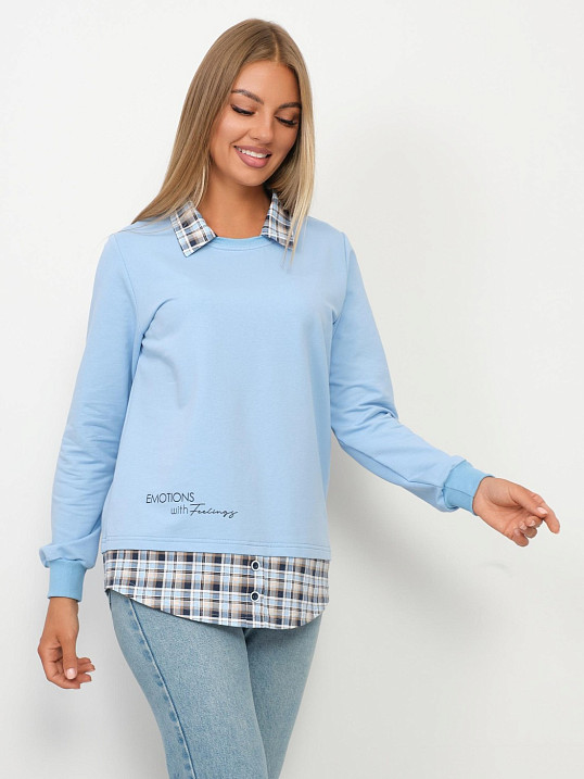 Толстовка женская Аврора голубой