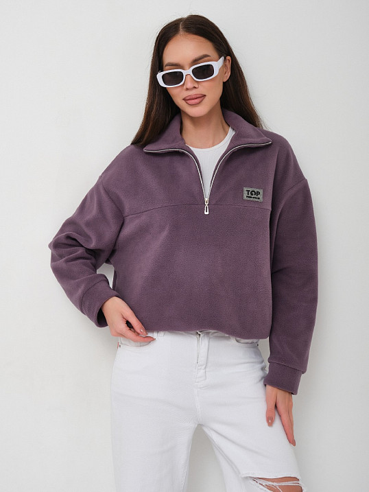 Толстовка жен. Тренд флис т.лиловый